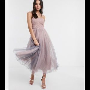 Tulle Bandeau Dress Ombre Glitter in Pink & Blue